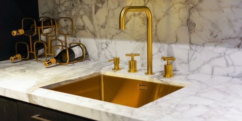 Modern werkblad en kraan